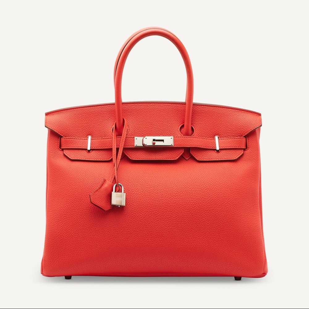 Hermes Birkin 35 CAPUCINE TOGO LEATHER WITH PALLADIUM HARDWARE
HERMÈS, 2015